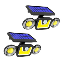 3 Head Security Lights Waterproof Light Outdoor Wall Solar Powered PIR Motion Sensor Solar Light